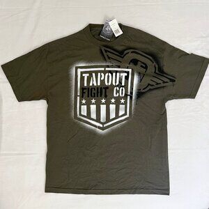 Tapout Men's XL Army Green Graphic T-Shirt NWT, Y2K